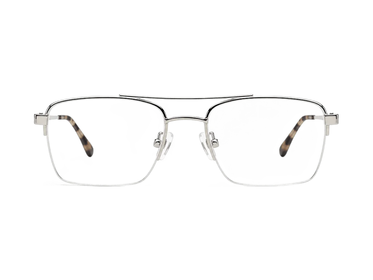 Aviador Rimless Plateado Carey